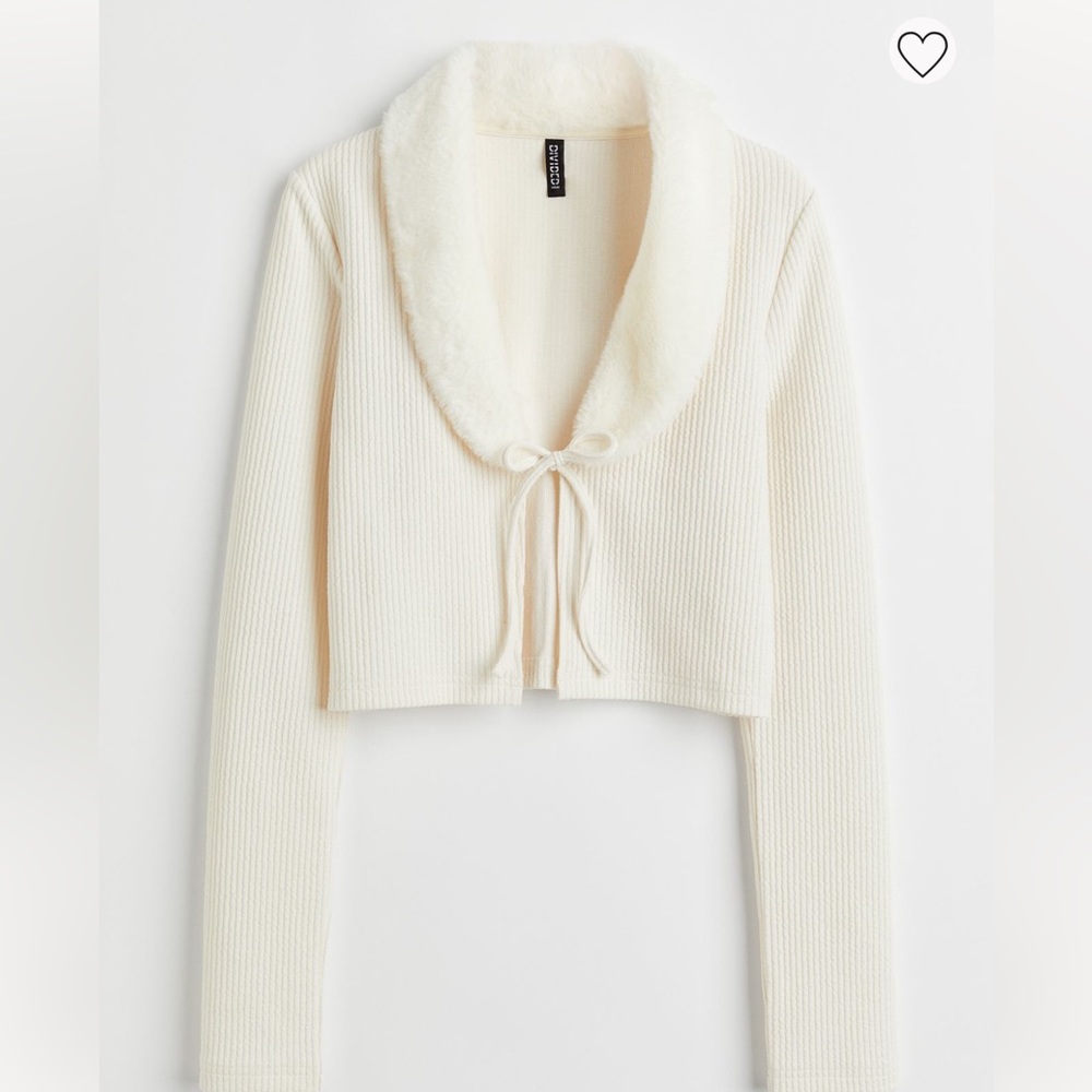 H&M Tie-front Crop Cardigan